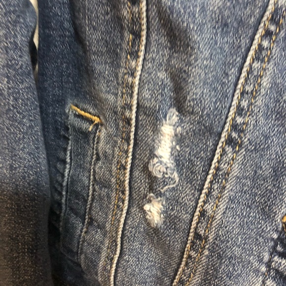 Distressed jean jacket, extra small - Picture 3 of 4